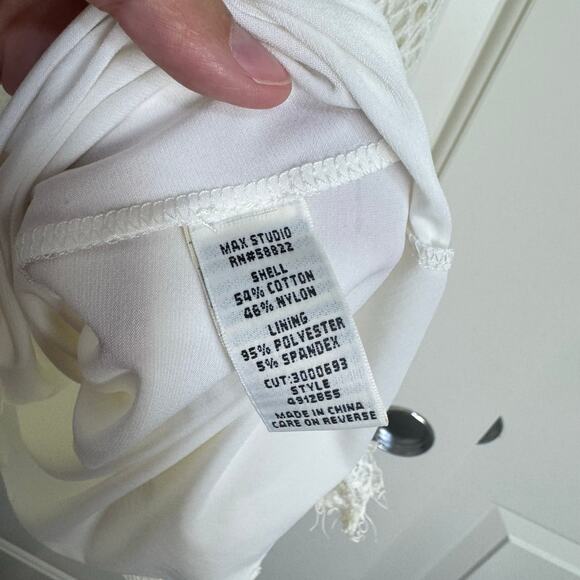 Max Studio White Lace Dress MIDI XL - Picture 7 of 10